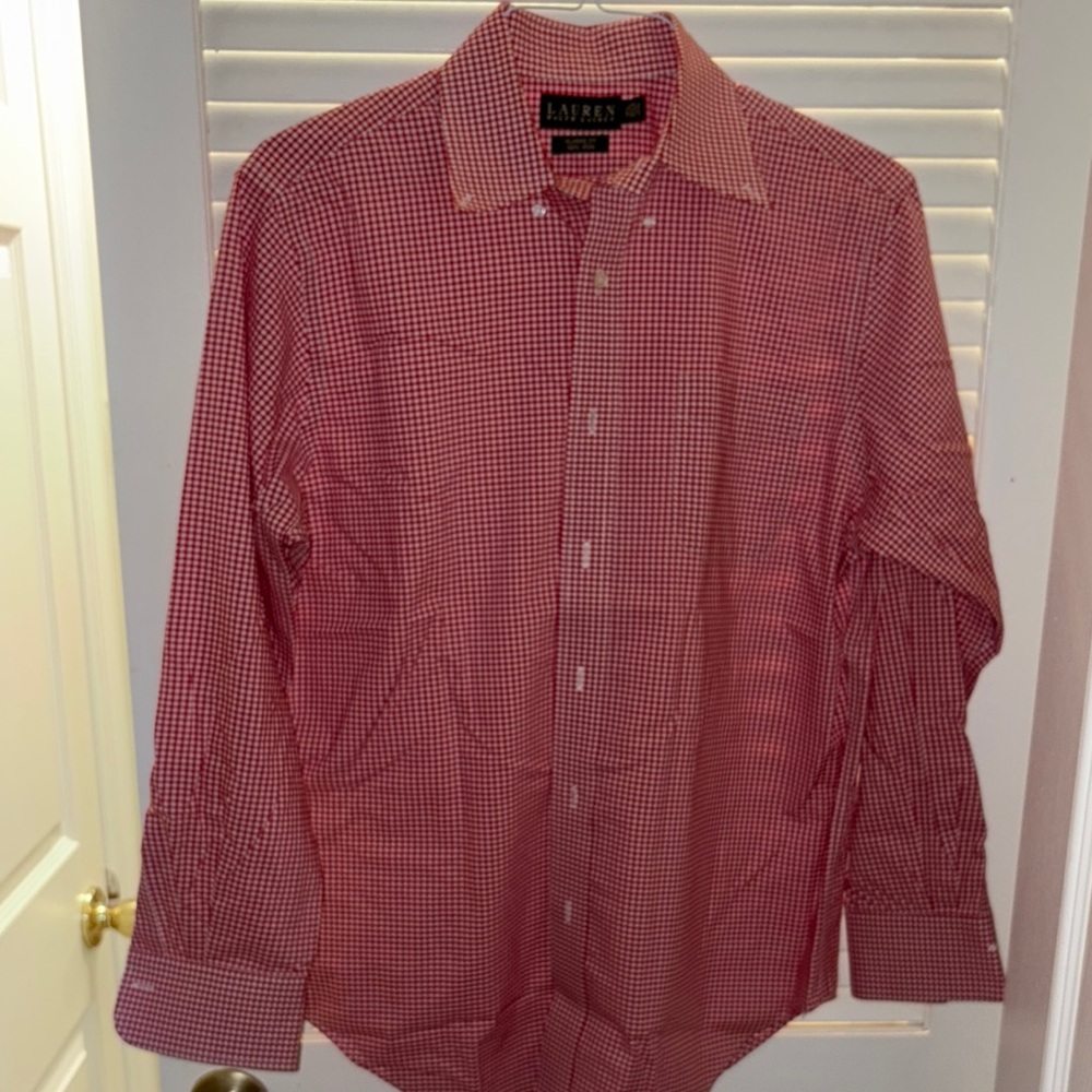 Lauren Ralph Lauren Red Casual Button Down Shirt